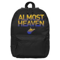 West Virginia Almost Heaven 16 in Basic Backpack