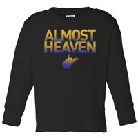 West Virginia Almost Heaven Toddler Long Sleeve Shirt