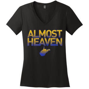 West Virginia Almost Heaven Women's V-Neck T-Shirt