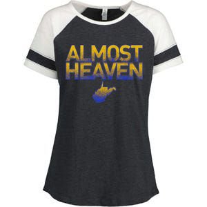 West Virginia Almost Heaven Enza Ladies Jersey Colorblock Tee