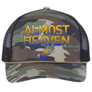 West Virginia Almost Heaven Retro Rope Trucker Hat Cap