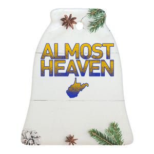 West Virginia Almost Heaven Ceramic Bell Ornament