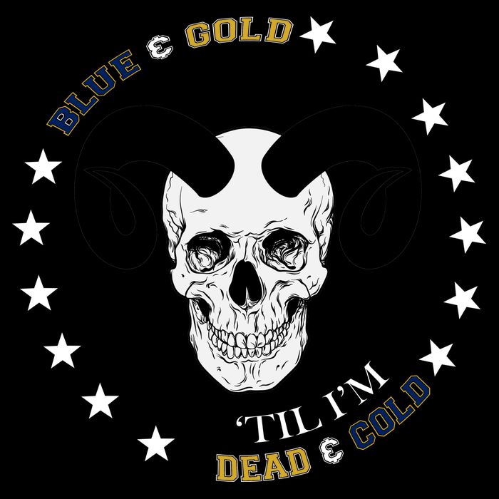 West Virginia Blue & Gold Till I'm Dead & Cold Bucket Hat