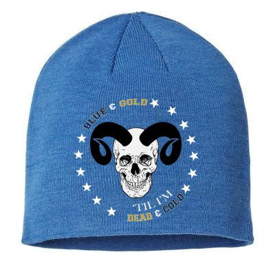 West Virginia Blue & Gold Till I'm Dead & Cold Sustainable Beanie