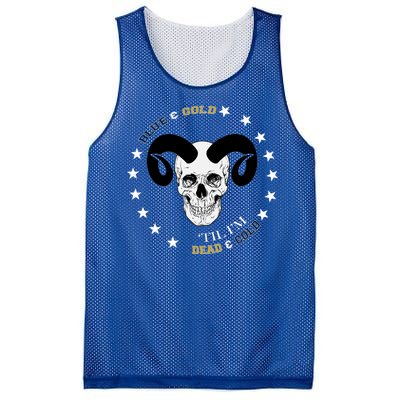 West Virginia Blue & Gold Till I'm Dead & Cold Mesh Reversible Basketball Jersey Tank