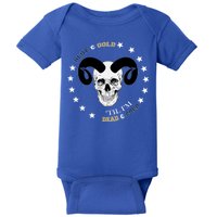 West Virginia Blue & Gold Till I'm Dead & Cold Baby Bodysuit