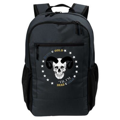 West Virginia Blue & Gold Till I'm Dead & Cold Daily Commute Backpack