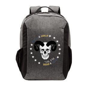 West Virginia Blue & Gold Till I'm Dead & Cold Vector Backpack