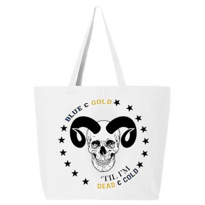 West Virginia Blue & Gold Till I'm Dead & Cold 25L Jumbo Tote