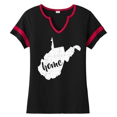 West Virginia Home State Ladies Halftime Notch Neck Tee