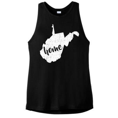 West Virginia Home State Ladies PosiCharge Tri-Blend Wicking Tank