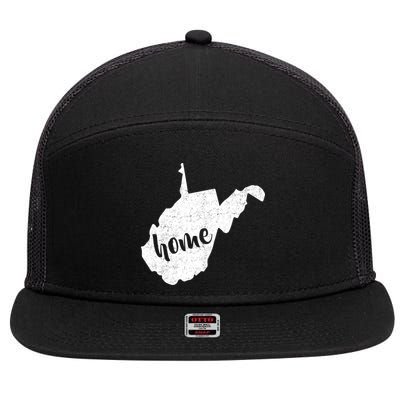 West Virginia Home State 7 Panel Mesh Trucker Snapback Hat