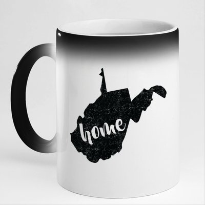 West Virginia Home State 11oz Black Color Changing Mug