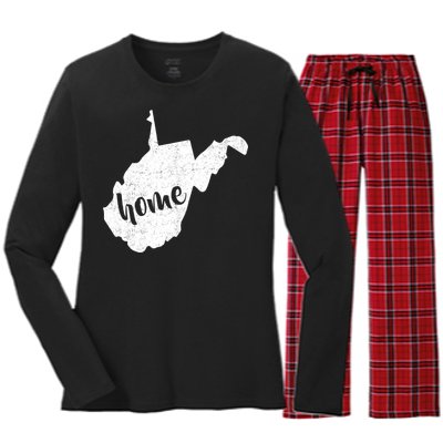 West Virginia Home State Women's Long Sleeve Flannel Pajama Set 