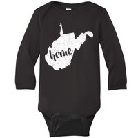 West Virginia Home State Baby Long Sleeve Bodysuit