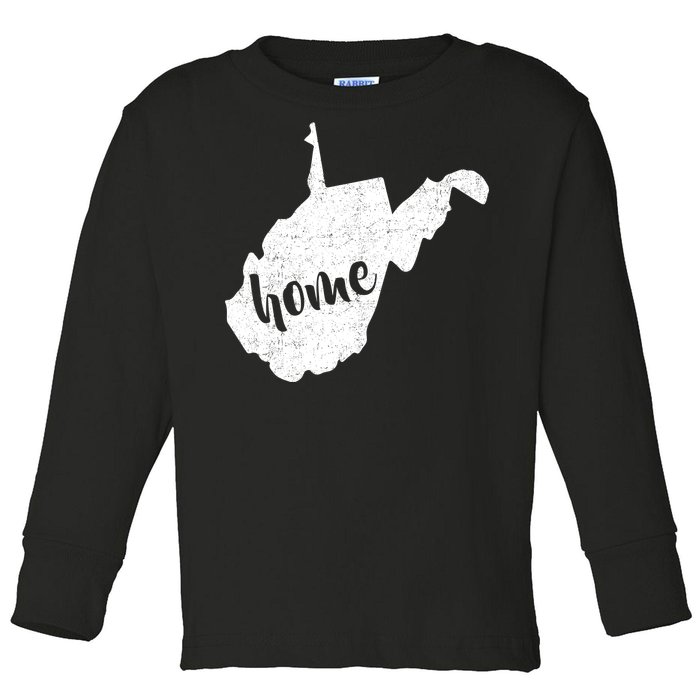 West Virginia Home State Toddler Long Sleeve Shirt