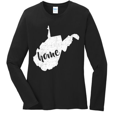 West Virginia Home State Ladies Long Sleeve Shirt