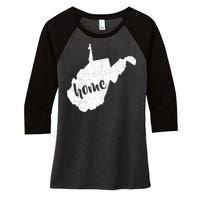 West Virginia Home State Women's Tri-Blend 3/4-Sleeve Raglan Shirt