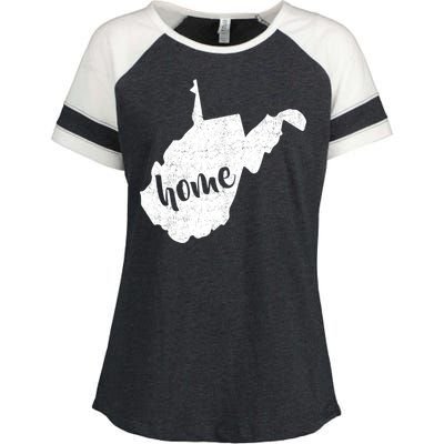 West Virginia Home State Enza Ladies Jersey Colorblock Tee