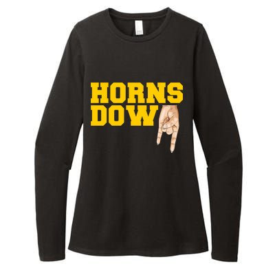 West Virginia Horns Down Football Fan Womens CVC Long Sleeve Shirt