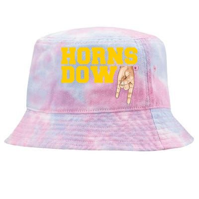 West Virginia Horns Down Football Fan Tie-Dyed Bucket Hat