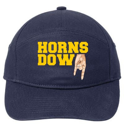 West Virginia Horns Down Football Fan 7-Panel Snapback Hat