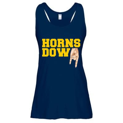 West Virginia Horns Down Football Fan Ladies Essential Flowy Tank