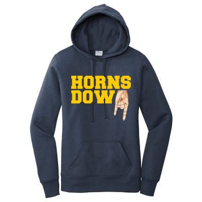 West Virginia Horns Down Football Fan Women's Pullover Hoodie