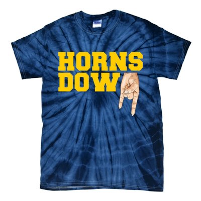 West Virginia Horns Down Football Fan Tie-Dye T-Shirt