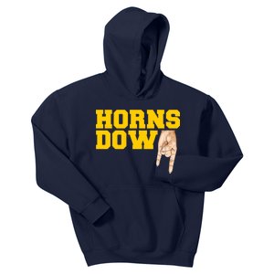 West Virginia Horns Down Football Fan Kids Hoodie