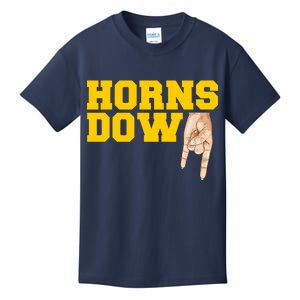 West Virginia Horns Down Football Fan Kids T-Shirt