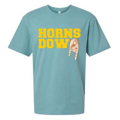 West Virginia Horns Down Football Fan Sueded Cloud Jersey T-Shirt