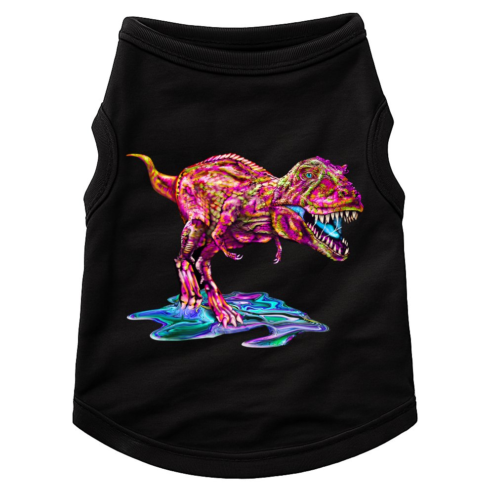 Wet Paint Colorful T-Rex Doggie Tank