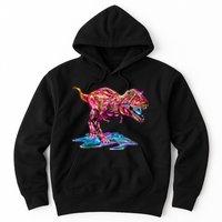 Wet Paint Colorful T-Rex Hoodie