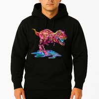 Wet Paint Colorful T-Rex Hoodie