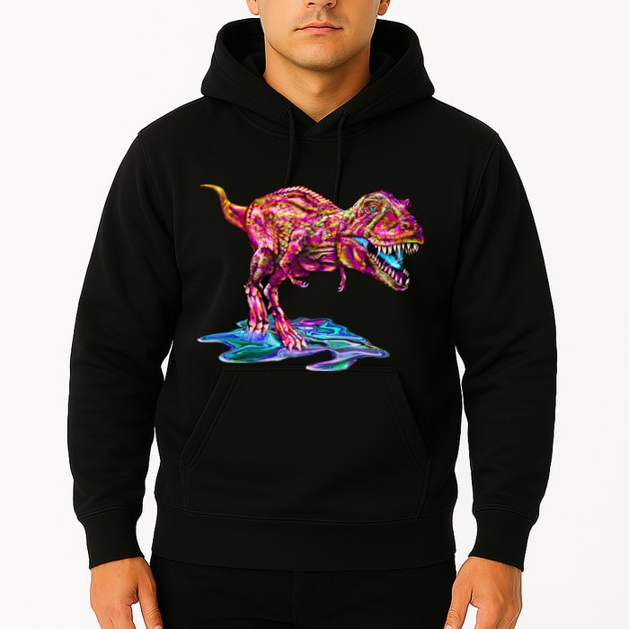 Wet Paint Colorful T-Rex Hoodie