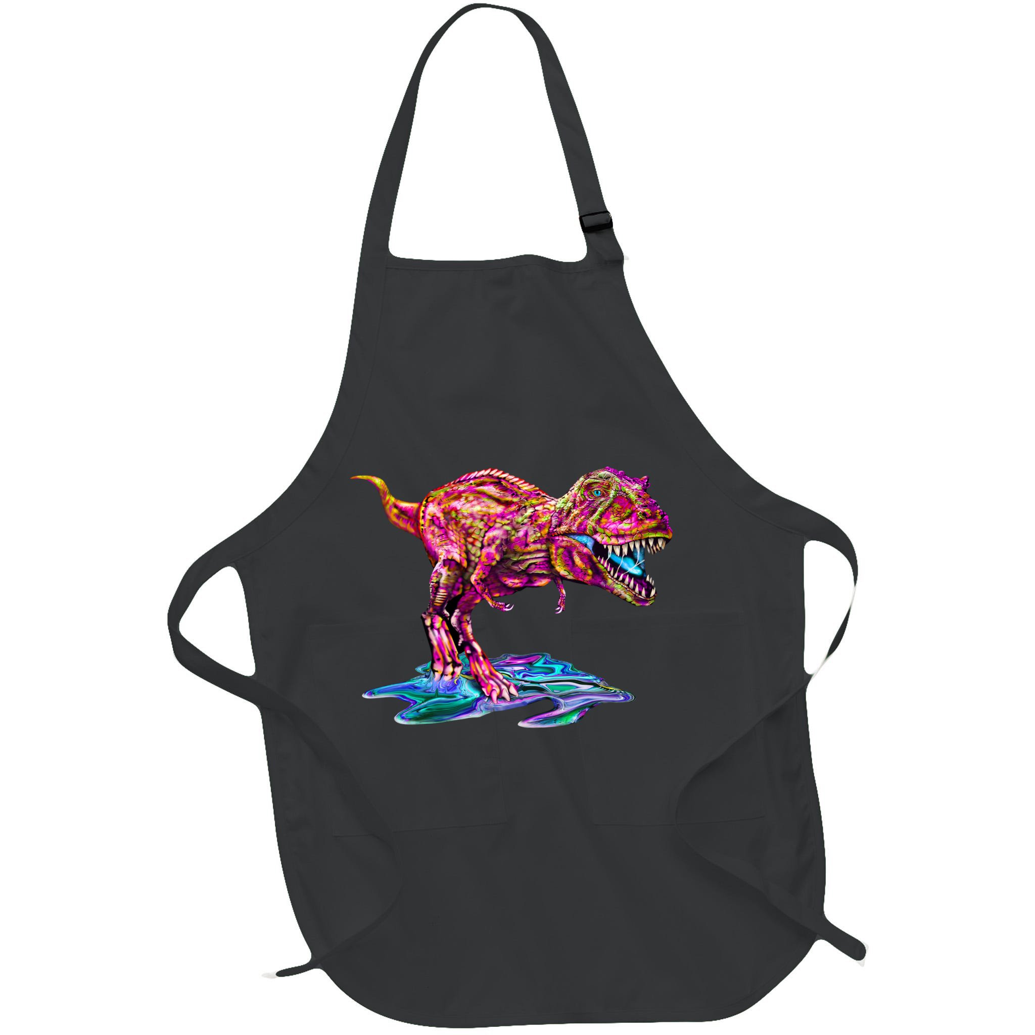 Wet Paint Colorful T-Rex Apron