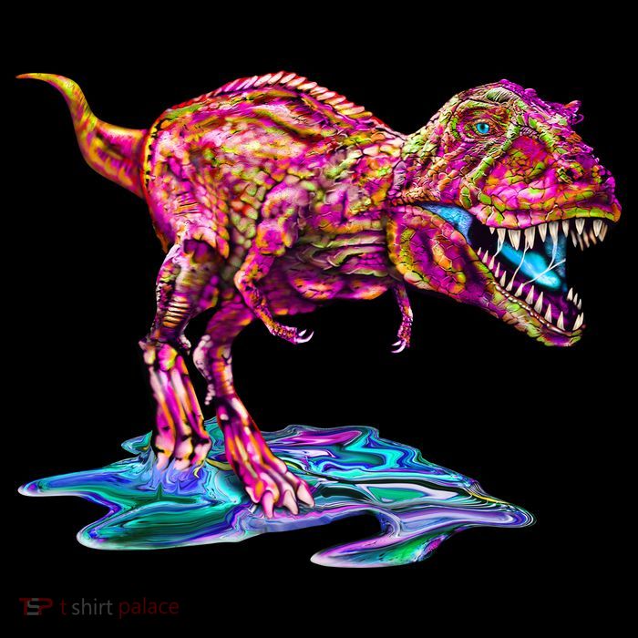 Wet Paint Colorful T-Rex Bucket Hat