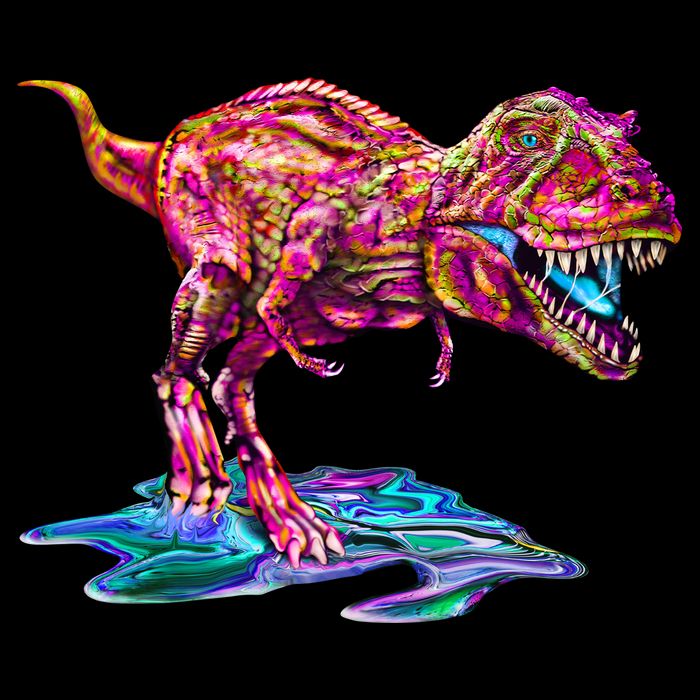 Wet Paint Colorful T-Rex Mug