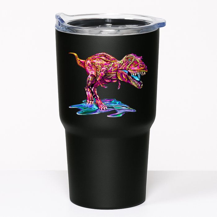 Wet Paint Colorful T-Rex Tumbler