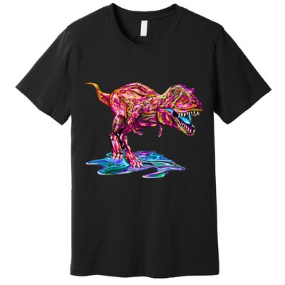 Wet Paint Colorful T-Rex Premium T-Shirt