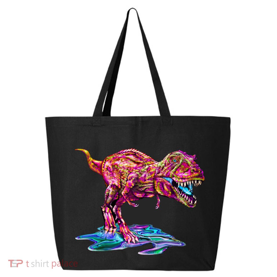 Wet Paint Colorful T-Rex 25L Jumbo Tote