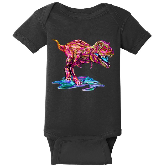 Wet Paint Colorful T-Rex Baby Bodysuit