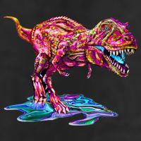 Wet Paint Colorful T-Rex Hat