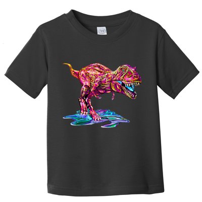 Wet Paint Colorful T-Rex Toddler T-Shirt