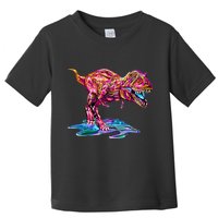 Wet Paint Colorful T-Rex Toddler T-Shirt