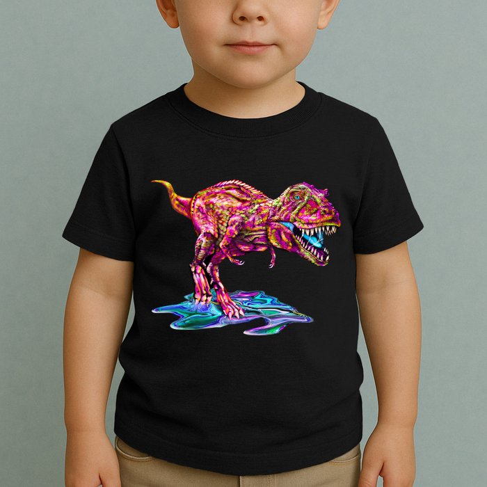 Wet Paint Colorful T-Rex Toddler T-Shirt