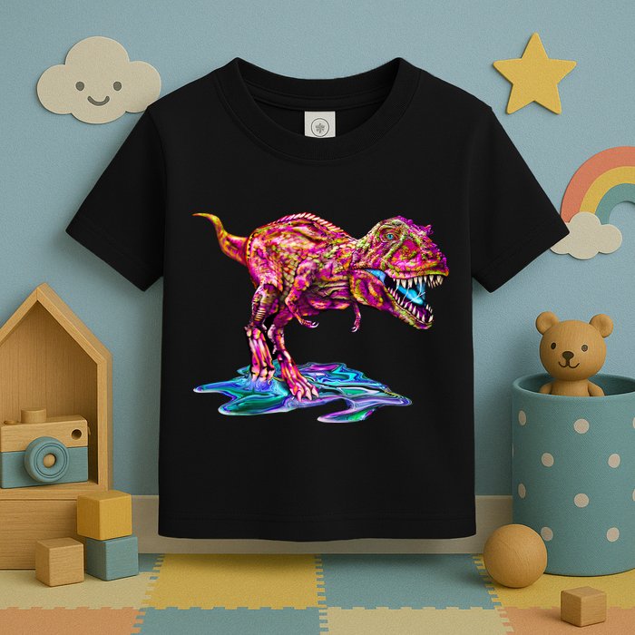 Wet Paint Colorful T-Rex Toddler T-Shirt