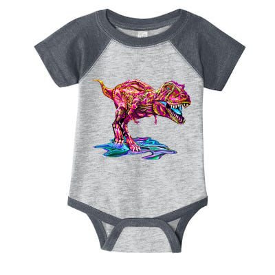 Wet Paint Colorful T-Rex Infant Baby Jersey Bodysuit