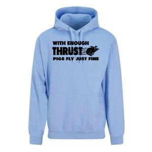 With Enough Thrust Pigs Fly Just Fine Unisex Surf Hoodie